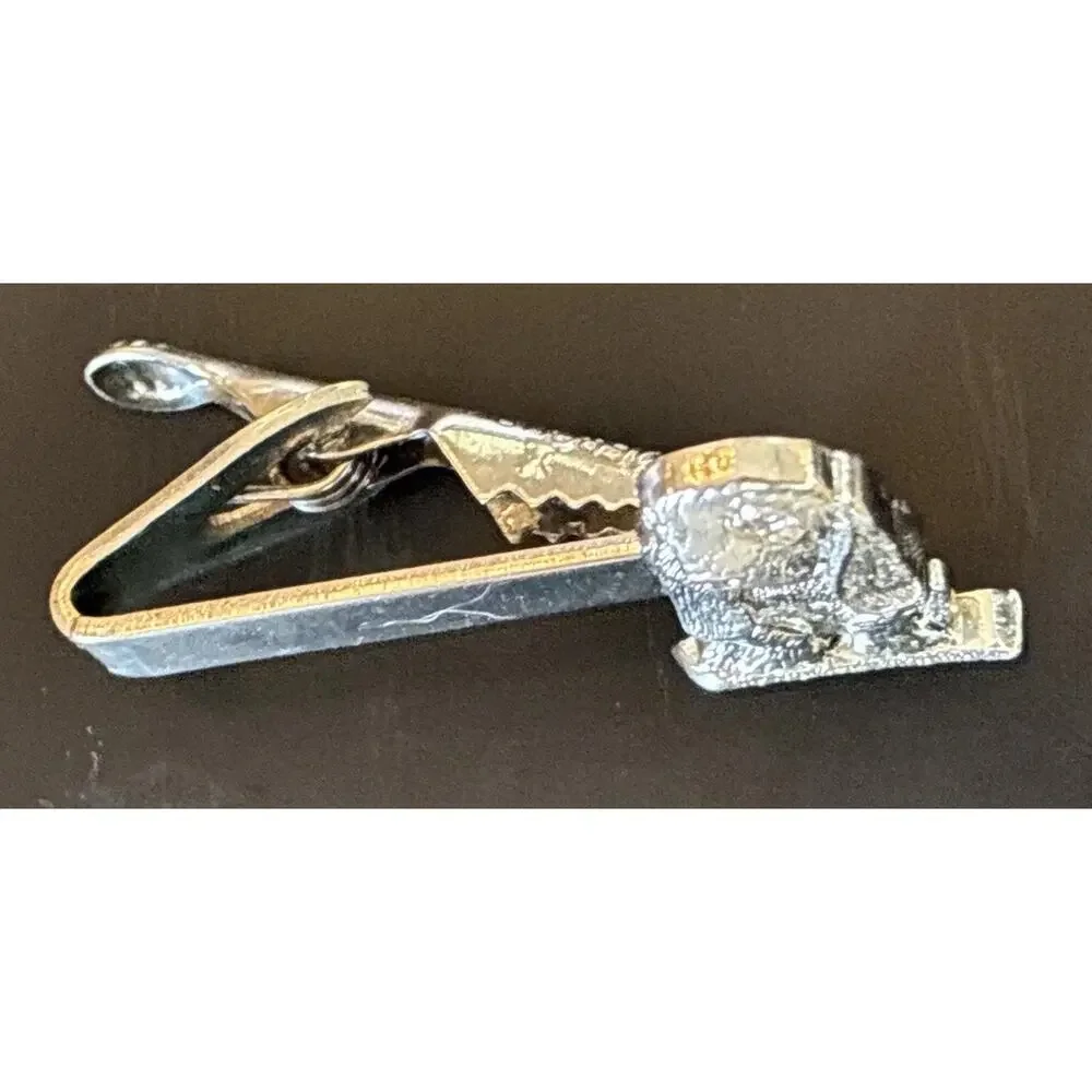 Basset Hound Men’s Tie Clip Adorable Dog in Silver Tone-~Mercury Industries L2